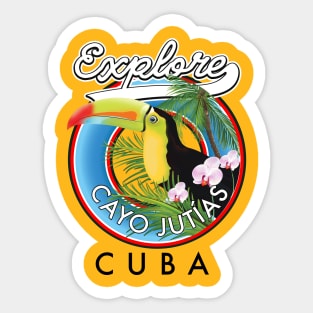 Cuba Cayo Jutías travel logo Sticker